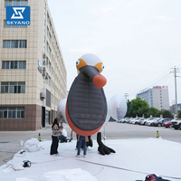 Modèle gonflable géant personnalisé de pellican de dessin animé, animal gonflable pour la décoration publicitaire de sites touristiques, parcs, événements et plages