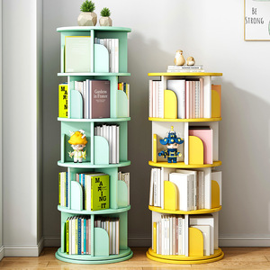 Estantería giratoria redonda con cajón, estante de almacenamiento portátil para dormitorio, hogar, oficina, diseño minimalista moderno - Product Image 2