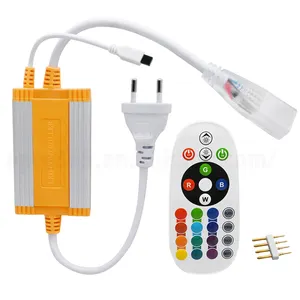 220V 1500W Waterproof with 24Keys IR Remote Controller for 220V RGB LED Strip Neon Light Power Supply LED Ribbon Light Driver