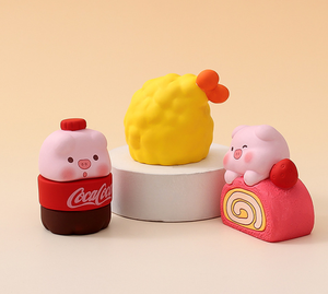Mini figurines en résine d'animaux et d'aliments mignons (pain, boisson, hamburger, cochon) pour décoration de jardin, aquarium, poupée, décoration de gâteau, bombe de bain, jouet pour enfant - Product Image 6