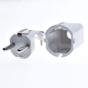 Regalo di natale collegare spina elettrica Schuko bianco 16 a250v spina di alimentazione ue germania rotonda 2 pin <span class=keywords><strong>tipo</strong></span> <span class=keywords><strong>E</strong></span> <span class=keywords><strong>adattatore</strong></span> da femmina a maschio - Product Image 6
