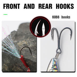 T45 7g-20g 10 renk biyonik sert yem demir plaka kurşun yem ile 6066 üç plaka kanca demir plaka uzak menzilli çift kanca cazibesi yem - Product Image 4