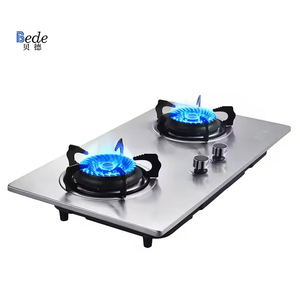 Dual-sử dụng thép không gỉ Countertop bếp Bếp Hai đầu đốt LPG khí tự nhiên tương thích Tempered Glass bảng cho RV hộ gia đình - Product Image 1