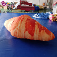 Ballon LED gonflable en forme de croissant, modèle alimentaire géant gonflable personnalisé, pain gonflable publicitaire pour la décoration d'événements de boulangerie