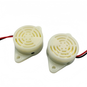 Mini 30MM * H15MM blanco 12V sonido fuerte 95dB DC 3kHz alarma activa intervalo sonido SMF-27 zumbador piezoeléctrico RoHS con cables - Product Image 2