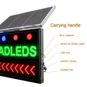 Fábrica Fabrica Señales de Tráfico Digitales Variables LED de 18 Pulgadas, Impermeables IP54, de 5 mm de Píxeles, Alimentadas por Energía Solar - Product Image 2