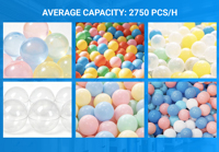 Máquina de Moldeo por Soplado Semiautomática para Pelotas de Plástico LDPE, HDPE, PP, PE de 5cm, 8cm, 10cm, para Piscinas de Pelotas Infantiles, con PLC Delta, 50kg/h