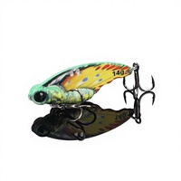 Leurre VIB Métallique Personnalisé Papillon Bionique Imprimé 14g Yeux 3D Vibrations Haute Fréquence Pêche en Eau Salée Brochet Luciole Rivière Lac