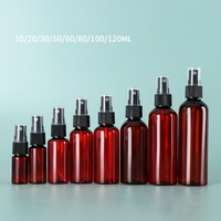Flacon de pulvérisation orale en plastique ambré Chunky 80ml Désodorisant de parfum Distributeur de toner pour le visage Hydratant pour le corps Flacon de pulvérisation pour les cheveux