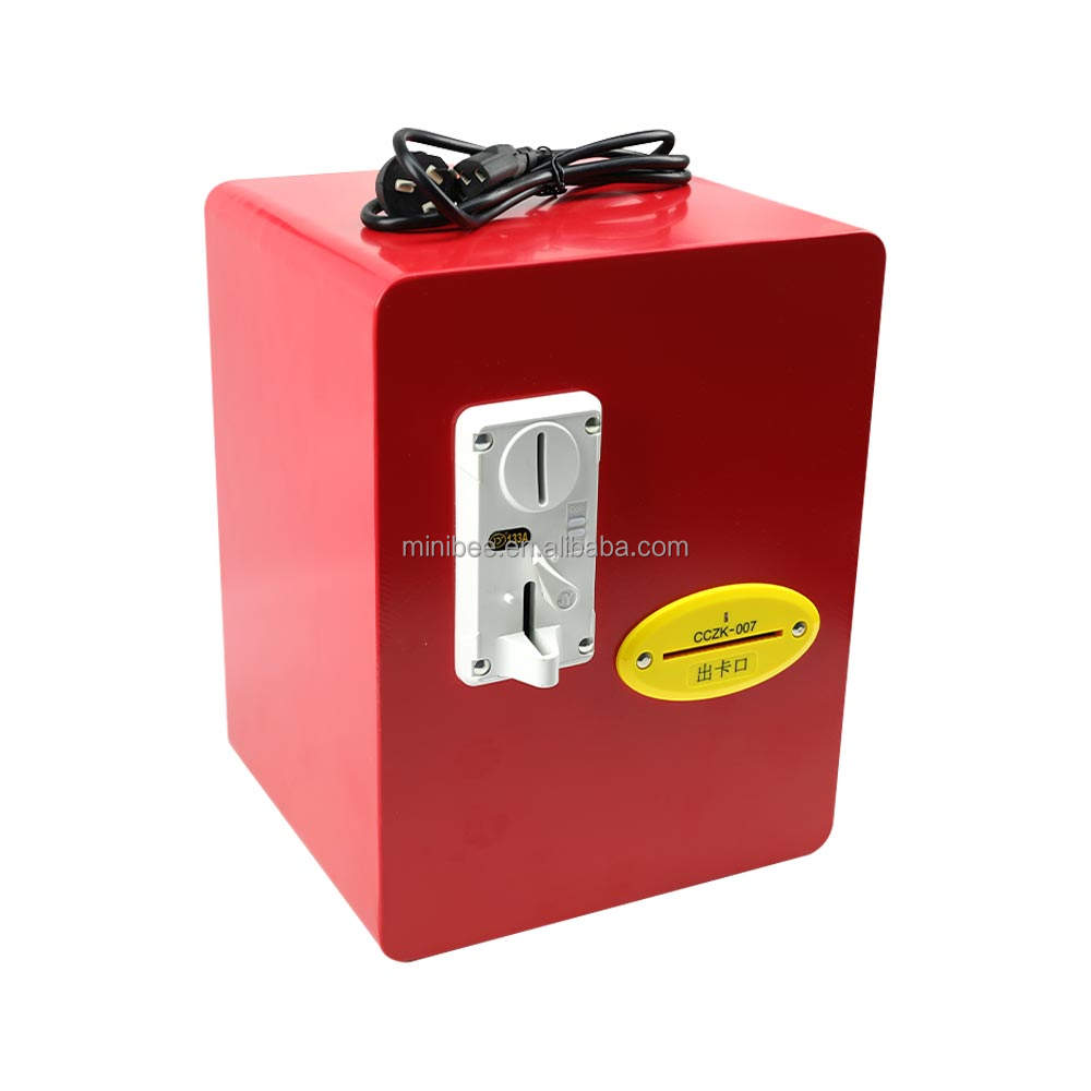 Red iron box coin card dispenser (including card payment)