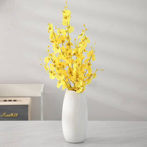 Jarrón de Cerámica Nórdico Creativo Rellenable <span class=keywords><strong>con</strong></span> Agua, Decoración Blanca, Jarrón Cónico <span class=keywords><strong>con</strong></span> Corte de Diamante Blanco Brillante para Craspedia Seca y <span class=keywords><strong>Eucalipto</strong></span> - Product Image 4