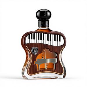 Bouteille personnalisée en <span class=keywords><strong>verre</strong></span> borosilicate pour Tequila, Brandy, <span class=keywords><strong>Cognac</strong></span>, Vodka, Whisky, spiritueux, avec bouchon plat pour boissons alcoolisées - Product Image 5