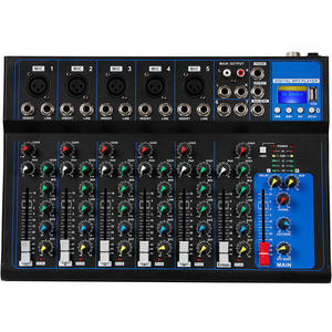 Console de mixage audio professionnelle OEM HT7, interface USB portable, lecteur MP3 numérique, 7 canaux, console de mixage DJ pour performance live - Product Image 1