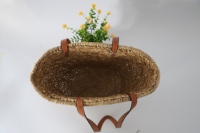 Vintage Mode ENGLAND Stroh-Rattan Gewebte Handgefertigte Damen-Schultertasche mit Großer Kapazität für Sommer und Winter, Strand-Tasche im Boho-Stil mit Ketten