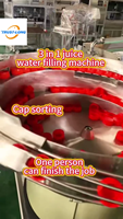 Machine de remplissage et de bouchage semi-automatique 3-en-1 pratique et compacte pour eau, jus et eau pure