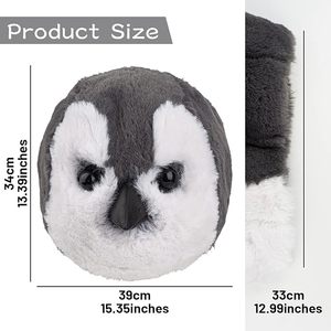 Máscara de <span class=keywords><strong>Pingüino</strong></span> de Peluche para Bebé, Disfraz de Animal Completo, Máscara de Peluche para Cosplay de <span class=keywords><strong>Pingüino</strong></span> para Halloween, Carnaval y Fiestas - Product Image 5