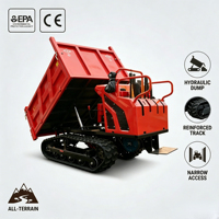 1,8-Tonnen-Diesel-Minikettendumper mit Gummiketten für Obstgärten, Bauernhöfe, Gärten, Baustellen und schlammige Bergstraßen