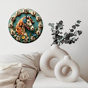 Round Wooden <b>Wall</b> <b>Clock</b> 25cm Quiet Quartz Movement Household Decorative <b>Clock</b> - Product Image 3