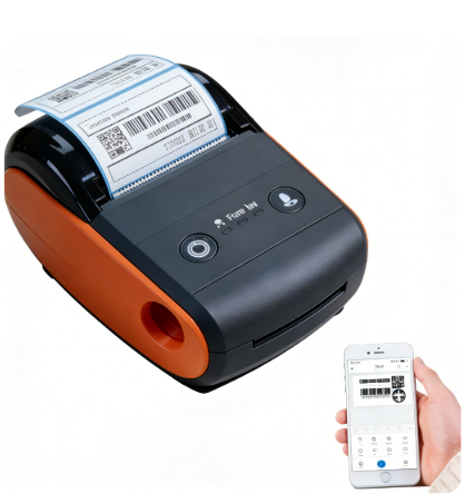 617-R58P 2 Inches Desktop Thermal Label Printer Inkless Printer for Sticker Labels Shipping Tags and Small Business Use with BT