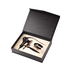 Sacacorchos de Vino de <span class=keywords><strong>Bronce</strong></span> Antiguo Rojo de Lujo en Caja de Regalo Negra con Incrustaciones Luminosas - Product Image 5