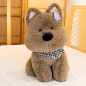 Peluche Realista de Cachorro, Adorable Muñeco de Perro Sentado con Bufanda, Juguete de Confort <span class=keywords><strong>para</strong></span> Niños Pequeños, Regalo <span class=keywords><strong>para</strong></span> Amantes de las Mascotas - Product Image 5