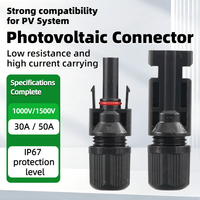 Connecteur de câble de panneau solaire PV mâle-femelle IP67 étanche 1000V, contact en cuivre étamé, connecteur de câble photovoltaïque en plastique