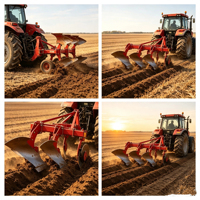 Arado de surco de 3 puntos para tractor agrícola de 50HP, con tabla de moldeado, precio