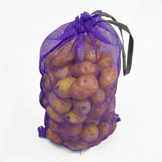 Sebze çantalar depolama meyve sebze örme Net örgü çanta PE ambalaj kullanımlık