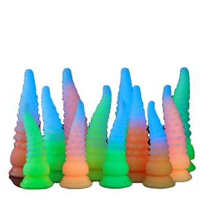 Lumineux Tentacule Animal Dilatation Anale Gode G-Spot Liquide Silicone Monstre Développer <span class=keywords><strong>Anal</strong></span> Butt Plug Pour Les Femmes Dispositif De Masturbation - Product Image 1