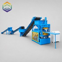 Machine à blocs de pavés à pression hydraulique avec PLC et engrenages, équipement automatique de moulage de briques en ciment