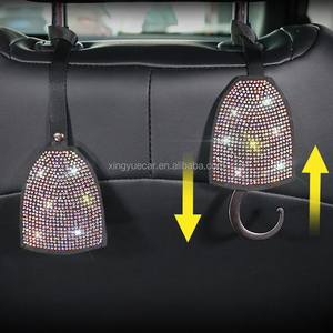 กระเป๋ารถซ่อน Headrest Hanger คลิปช้อปปิ้งกระเป๋าอุปกรณ์เสริม Coat เพชร Rhinestone Bling ที่นั่งรถ Hook - Product Image 2