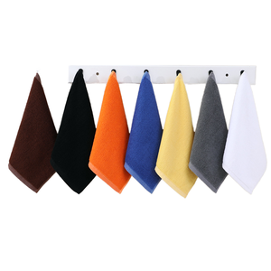 ผ้าเช็ดตัวผ้าฝ้ายสีดำขนาดเล็ก30x30ซม. ปักด้วยสีน้ำหลากสีแบบใช้แล้วทิ้ง - Product Image 1