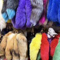 Promotion : Porte-clés en véritable fourrure de renard, queue de renard/loup, accessoires pour sacs, costumes de cosplay, jeux de rôle, fêtes et spectacles