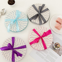 Ensemble de 3 dessous-de-plat modernes et minimalistes en coton polyester isolant, diamètre 18 cm, avec sous-verres et tapis de table, idéal comme cadeau