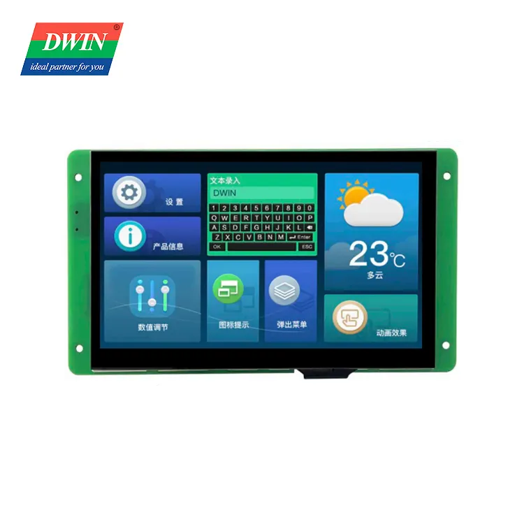 New Arrival DWIN 7 inch Display LCD Panel 800*480 HMI Screen UART TFT Display Module touch