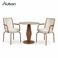 Fauteuil de salle à manger en alliage d'aluminium haut de gamme avec coussin moelleux, chaise de jardin pour terrasse extérieure, jardin, restaurant, café