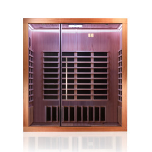 Cabina de Sauna Infrarroja Compacta Independiente para 3 Personas, Madera de Hemlock, Fácil Instalación, Spa Interior para Apartamento con Bluetooth - Product Image 2