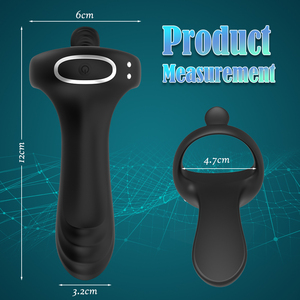 स्मार्ट ऐप नियंत्रित वाइब्रेटिंग वाले पुरुषों के लिए वायरलेस रिमोट और कई कंपन पैटर्न वाले लोगों के लिए मुर्गा की अंगूठी खेलते हैं - Product Image 6