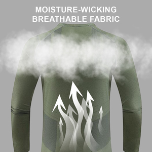 Camisetas de manga larga de compresión atlética para gimnasio para hombres, camisetas de entrenamiento físico de secado rápido con cremallera de alta calidad - Product Image 5