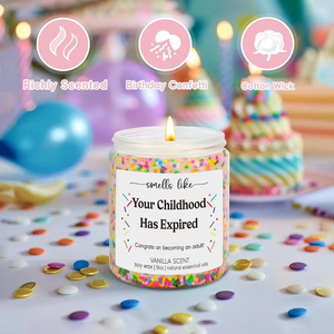 Gâteau d'anniversaire au soja naturel <span class=keywords><strong>Bougie</strong></span> parfumée unique avec gâteau d'anniversaire Notes de crème au beurre <span class=keywords><strong>Bougie</strong></span> de cadeaux d'aromathérapie pour la relaxation - Product Image 1