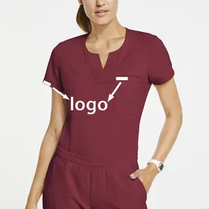 OEM Design Your Own Male Stylish Zipper Custom Logo African Print XS And Plus Size Woman Nurse TRS Vendors For Scrubs