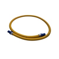 Tuyau de gaz flexible en acier inoxydable ondulé jaune, connecteur de gaz, pièce de rechange pour chauffe-eau