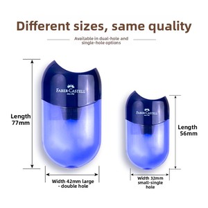 Sacapuntas de Plástico de Doble Orificio Faber-<span class=keywords><strong>Castell</strong></span> 1835, Mini Sacapuntas Infantiles para Estudiantes de Primaria - Product Image 3