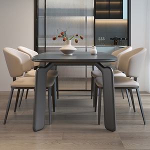 <span class=keywords><strong>Mesa</strong></span> de Comedor Cuadrada Moderna de Piedra Sinterizada de Lujo para 6 Personas, para Uso en Apartamentos y Hogares - Product Image 6