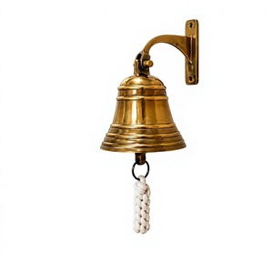Campana de Pared de Latón Antiguo, Personalizada, Estilo Náutico, Decorativa, de Metal - Product Image 1