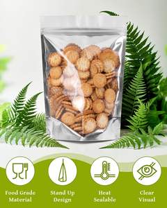 Bolsa de plástico PE personalizada transparente de alta calidad, bolsa con cremallera de pie, a prueba de humedad y grado alimenticio para embalaje - Product Image 4