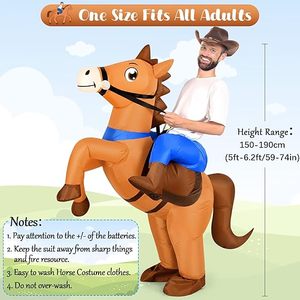 Costume de cheval <span class=keywords><strong>gonflable</strong></span> pour adultes, unisexe, cosplay, <span class=keywords><strong>cowboy</strong></span>, fête d'Halloween, performance - Product Image 5