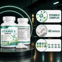 LUVVITA OEM Marque Privée Divers Compléments Alimentaires Végétaliens à Base de Vitamine B12 en Capsules 5000mg Halal Vente en Gros Capsules de Vitamine B Complexe