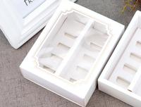 Bas MOQ En Gros Boîte En Papier Blanc Avec Fenêtre EN PVC pour Emballage Macaron Bonbon Sucré Macarons Emballage Boîte pour Gâteau