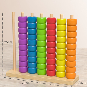 Giocattoli Educativi Montessori per Bambini: Anelli Impilabili, Perline Logiche, Abbinamento Numeri, Conteggio e <span class=keywords><strong>Apprendimento</strong></span> Matematico - Product Image 5